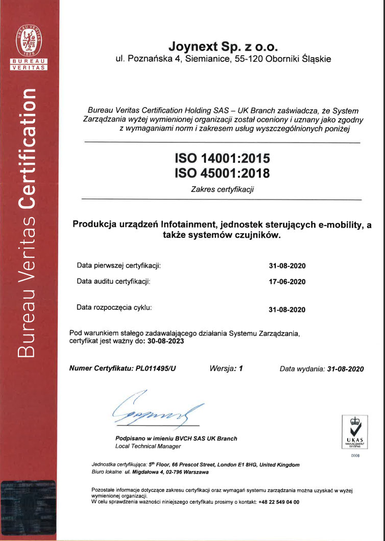 ISO 14001 and ISO 45001
